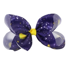 Wholesale child hair clip 8 inch multicolor children bows solid color hair bow clip for girls