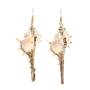 new fashion amazon ins sand beach sea jewelry gold plated pearl counch shell drop earring