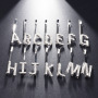 New hair accessories women single letter hair clip crystal rhinestone hair pins with words