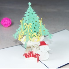 custom Promotional paper craft pop up laser cut handmade christmas cards custom Promotional paper craft pop up laser cut handmade christmas cards