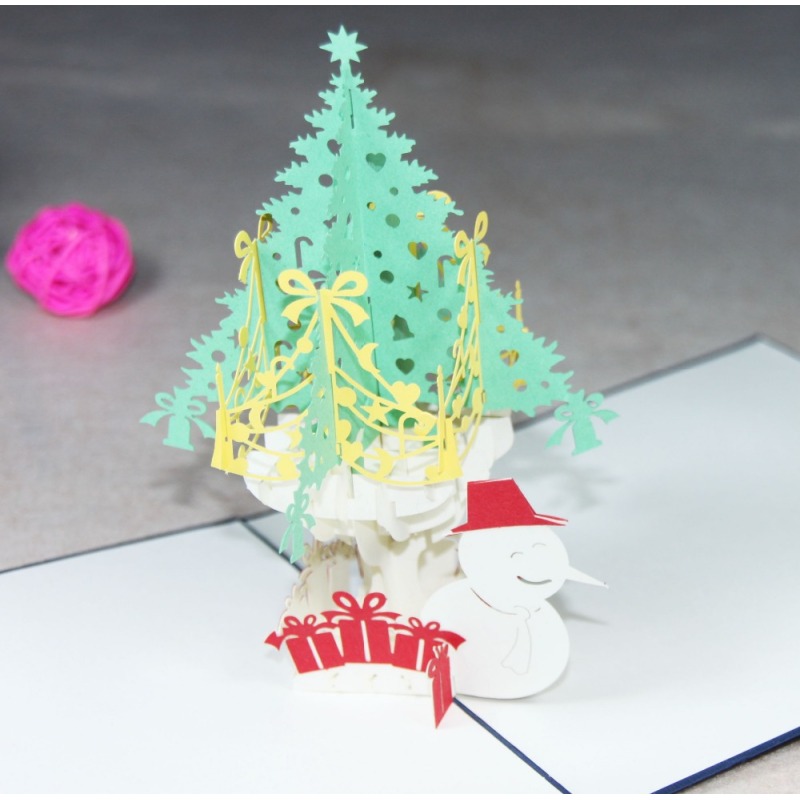 custom Promotional paper craft pop up laser cut handmade christmas cards custom Promotional paper craft pop up laser cut handmade christmas cards