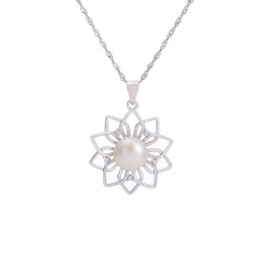 Korean fashion valentine's day christmas gift jewelry silver women 925 pearl choker necklace