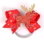 New accessories christmas tree santa claus moose  kid headwear small elastic hair band