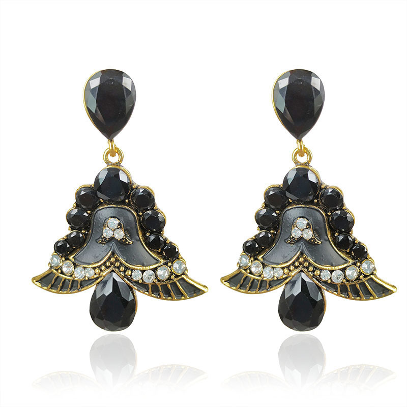 New exquisite fashion wings rhinestone full diamond resin bell women earrings New exquisite fashion wings rhinestone full diamond resin bell women earrings