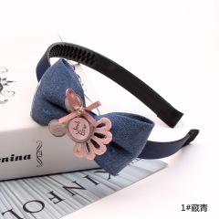 New cute children's hair accessories cartoon fabric bow hairbands headbands for teenage girls