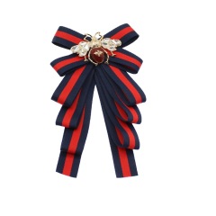 INS amazon korean latest fashion girls Fabric Canvas Corsage Collar Necktie swan ribbon bow tie brooches