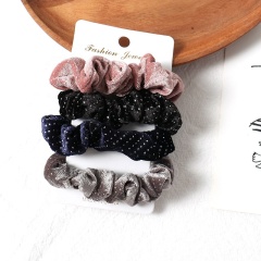 Korean ins style simple cloth candy color hair scrunchies ponytail holder hair accessories set hair ties