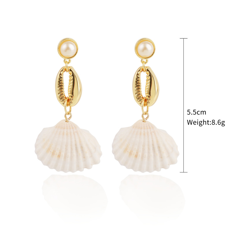 Bohemian Shell Conch Drop Jewelry Earrings for Women BOHO Dangle Wedding Bohemian Shell Conch Drop Jewelry Earrings for Women BOHO Dangle Wedding