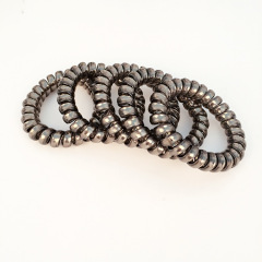 Amazon hot sale fashion girls telephone coil phone cord elastic hair ties for woman