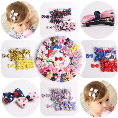 40pcs Chinese colorful custom design bow hair clip hairpins set