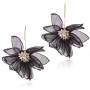 custom wholesale factory online shopping fabric beaded long big large lace flower earrings with fabric flowers custom wholesale factory online shopping fabric beaded long big large lace flower earrings with fabric flowers