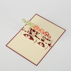custom amazon new laser cut paper handmade tree christmas 3d birthday graduation card