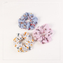 2020 fashion human custom design printed pleated girls hair scrunchies