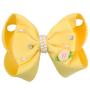 2020 New Arrived Grosgrain Ribbon Pearl Flower Bows Hair Clips For Kids