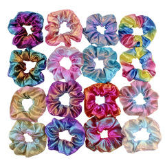 wholesale fancy Women Fashion Scrunchies rainbow Solid Color Check Ponytail Holders girls elastic flat hair tie wholesale fancy Women Fashion Scrunchies rainbow Solid Color Check Ponytail Holders girls elastic flat hair tie