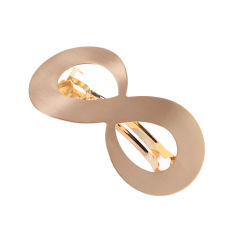 2020 amazon ins fancy Metal Alloy Large Hollow Smooth Surface 8-shaped Ladies Alligator Hair Clip pins Matte for women girls 2020 amazon ins fancy Metal Alloy Large Hollow Smooth Surface 8-shaped Ladies Alligator Hair Clip pins Matte for women girls