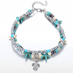 fancy Ins Amazon top sell Cheap Jewelry Chain Layer Rhinestone Bangle ocean shell turtle anklets fancy Ins Amazon top sell Cheap Jewelry Chain Layer Rhinestone Bangle ocean shell turtle anklets