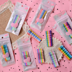 Wholesale rainbow accessories baby girl paint wavy hair pins bobby pin for women