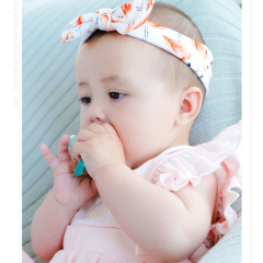 Handmade Polyester cotton elastic Hair Bows Baby Girls headbands