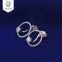New design jewelry luxury disc moissanite diamond circle stud earrings New design jewelry luxury disc moissanite diamond circle stud earrings