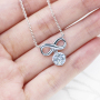Hot 925 Sterling Silver Infinity Symbol moissanite 14k gold diamond necklace Hot 925 Sterling Silver Infinity Symbol moissanite 14k gold diamond necklace