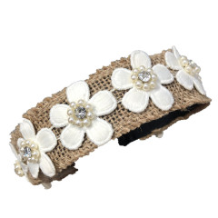 Non Slip Bohemian vintage Diamond pearl flower wedding Hairbands Hairband girl