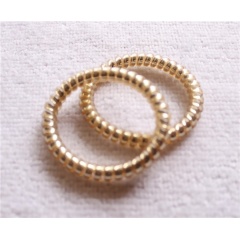 Gold and silver elastic cord for hair ties rubber band bracelet telephone wire hair tie