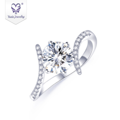 Custom 14k 18K sliver rose gold jewelry real colored diamond engagement ring wedding