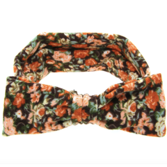 American style multi colorful floral elastic bow knot hairband girls hair accessories American style multi colorful floral elastic bow knot hairband girls hair accessories