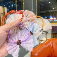 Cute 2pcs/set yarn bow love pearls girls kids hair accessories with hair tie and hair clip