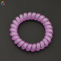 Hot selling popular custom transparent colorful telephone cord hair tie