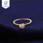 Luxury custom heart shape 14k 18k pure gold engagement moissanite tail ring Luxury custom heart shape 14k 18k pure gold engagement moissanite tail ring