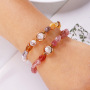Natural Stone Beads Bracelet Crystal Glass Beaded Bracelet Gold Plated Bracelet Natural Stone Beads Bracelet Crystal Glass Beaded Bracelet Gold Plated Bracelet