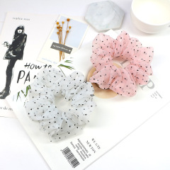 Wholesales Fashion Women New Hair Accessories Polka Dot Laces Large Scrunchies