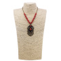 customized Amazon india africa fashion vintage Long  Metal Chain women Geometric stone bohemia boho Bead Tassel Necklace