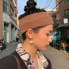 Promotional custom embroidery logo headbands outdoor winter knitted headband for women