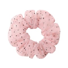 2020 wholesale girls transparent dot mesh large organza scrunchies for hair