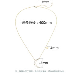 fashion girl women fancy gold plated round chain jewelry14K gold natural shell necklace