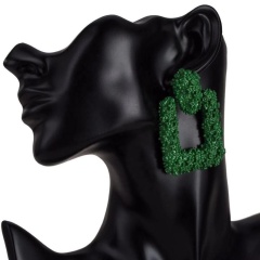European exaggerated new design fashion trending alloy multicolor spray paint elegant earrings