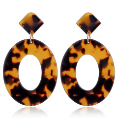 Trendy Europe stock Big Circle Jewelry Acetate Acrylic Resin turtle Earrings For Women Trendy Europe stock Big Circle Jewelry Acetate Acrylic Resin turtle Earrings For Women