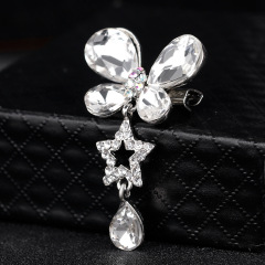 Fashion Vintage Women Accessories Lady butterfly star Pendant Crystal brooches