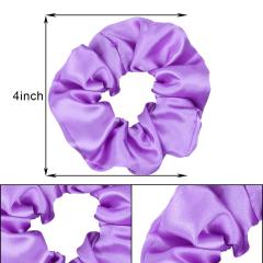 Amazon Hot Sale Popular Mixed Colors Satin Elastic Hair Ties Hair Scrunchies