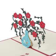 amazon hot custom birthday cards 3d thank you pop up flower cards for gift