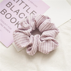Simple design custom korean ponytail holder elastic chiffon hair scrunchies for girls