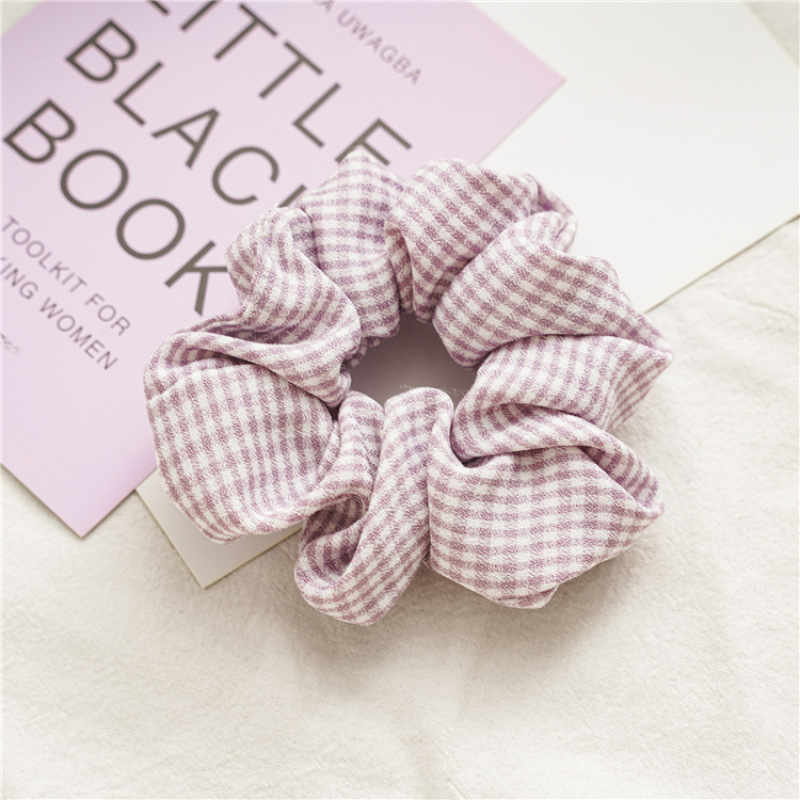 Simple design custom korean ponytail holder elastic chiffon hair scrunchies for girls Simple design custom korean ponytail holder elastic chiffon hair scrunchies for girls