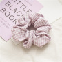 Simple design custom korean ponytail holder elastic chiffon hair scrunchies for girls Simple design custom korean ponytail holder elastic chiffon hair scrunchies for girls