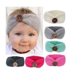 Autumn and winter new style Knot buckle kid hair accessories woolen hair band