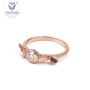 Special design 18K rose gold round shaped engagement ring moissanite Special design 18K rose gold round shaped engagement ring moissanite