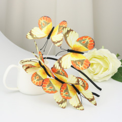 2020 new arrival amazon hot sale fabric butterfly hairband for girls kids