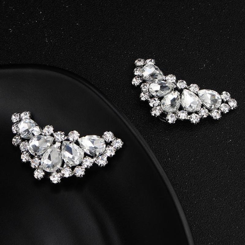 Manufacturers custom  diamond shoe buckle  bride wedding accessories shoes accessories  glass diamond shoe buckle